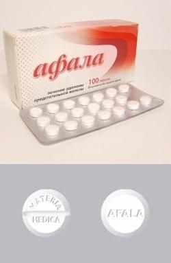 Prosztatitisz tabletta Afala, Afala és merevedés